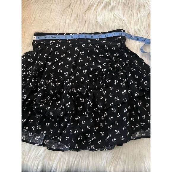 Hot Topic Black & White Mushroom Ruffle Skirt (Med) - Picture 8 of 9